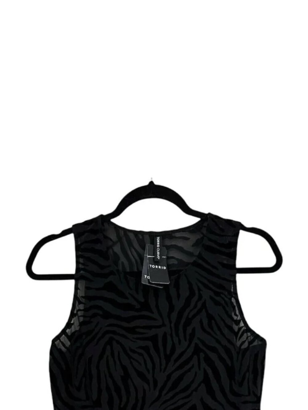 Torrid Flocked Mesh Zebra Bodysuit - Picture 7 of 11